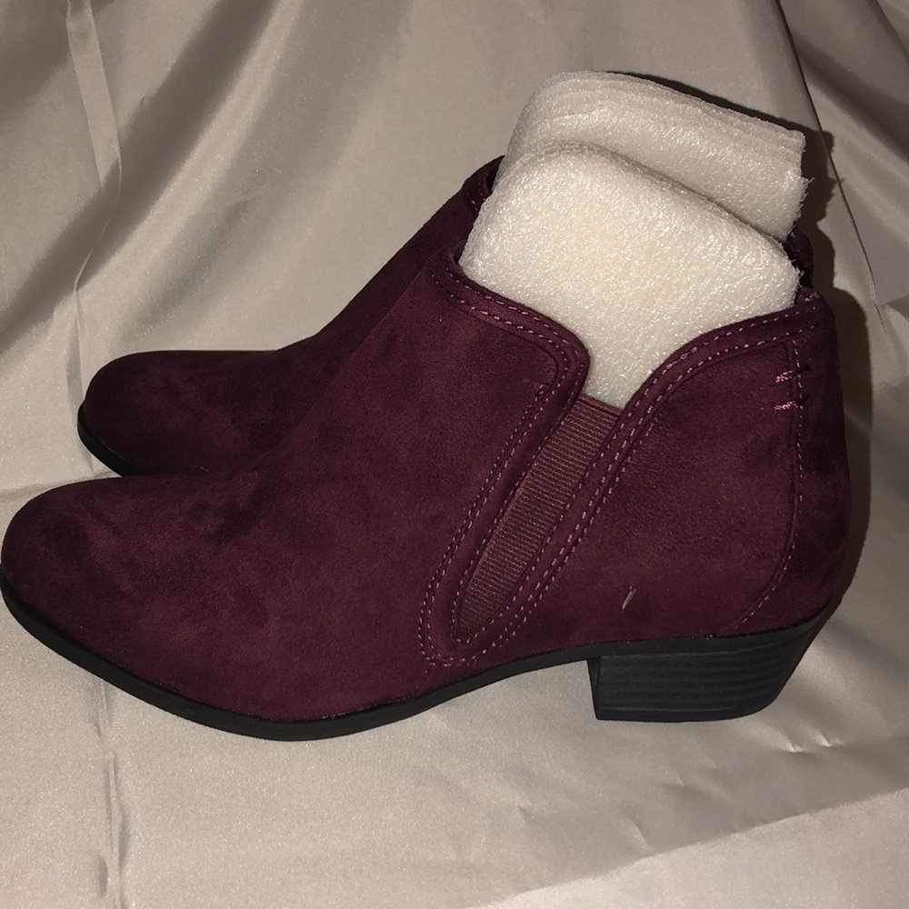 Maurice’s Wine Suede Booties